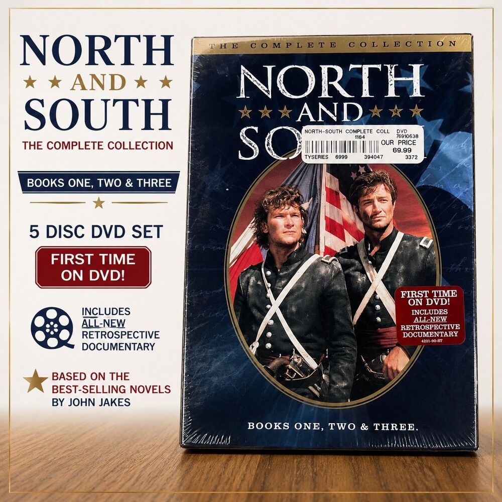 North and South Complete Collection Books 1 2 & 3 DVD 5 Disc Sealed Patrick Sway